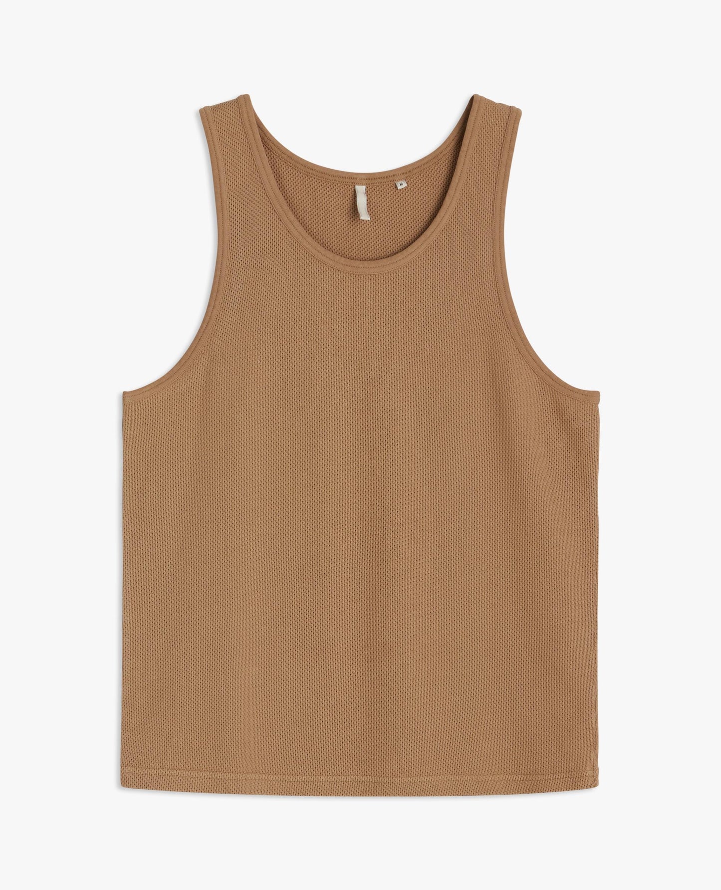 MESH TANK TOP . KHAKI