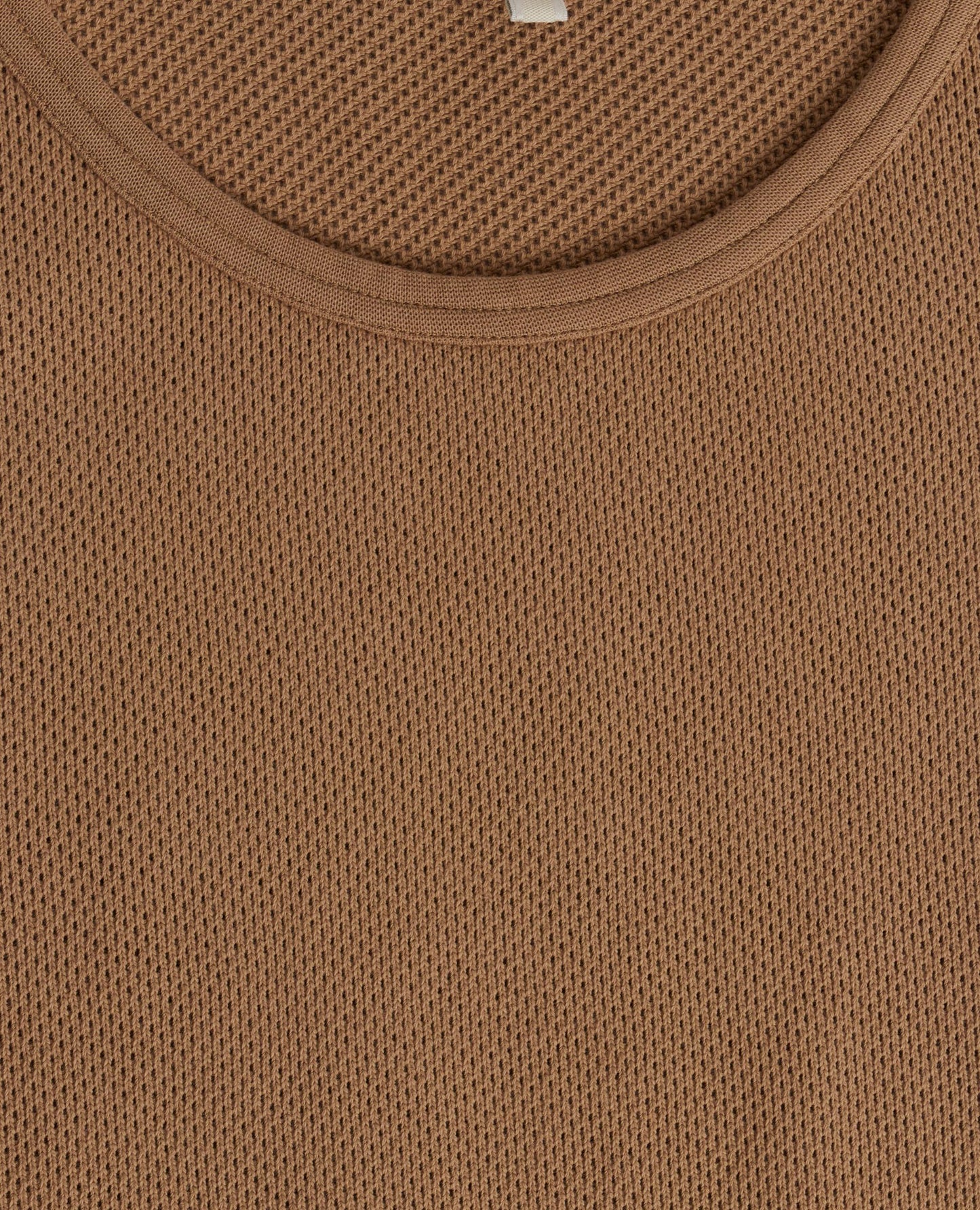 MESH TANK TOP . KHAKI